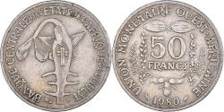 World Coins - Coin, West African States, 50 Francs, 1980