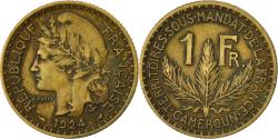 World Coins - Cameroon, Franc, 1924, Paris, , Aluminum-Bronze, KM:2