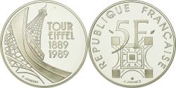 World Coins - Coin, France, 5 Francs, 1989, Paris, BE, , Silver, KM:968a, Gadoury:772