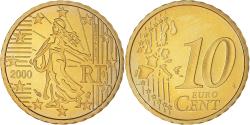 World Coins - France, 10 Euro Cent, 2000, Paris, Proof / BE, , Brass, Gadoury:4a