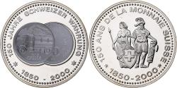 World Coins - Switzerland, Medal, 150 Ans de la Monnaie Suisse, 20 FRANCS, 2000