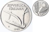 World Coins - Coin, Italy, 10 Lire, 1985, Rome, BU, , Aluminum, KM:93