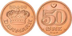 World Coins - Denmark, Margrethe II, 50 Öre, 2000, Copenhagen, Bronze, , KM:866.2