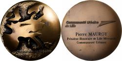 World Coins - France, Medal, La Communauté Urbaine de Lille à Pierre Mauroy, Bronze, Pattin