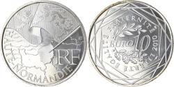 World Coins - France, 10 Euro, Haute Normandie, 2010, Paris, , Silver, KM:1656