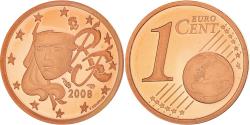 World Coins - France, Euro Cent, 2008, Paris, Proof / BE, , Copper Plated Steel