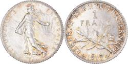 World Coins - Coin, France, Semeuse, Franc, 1917, Paris, , Silver, KM:844.1