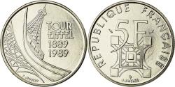 World Coins - Coin, France, Tour Eiffel, 5 Francs, 1989, Paris, , Nickel, KM:968