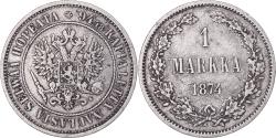 World Coins - Coin, Finland, Alexander II, Markka, 1874, Helsinki, , Silver, KM:3.2