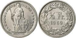 World Coins - Switzerland, 1/2 Franc, 1969, Bern, Copper-nickel, , KM:23a.1