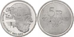 World Coins - Switzerland, 5 Francs, Ernest Ansermet, 1983, Bern, Cupronickel,