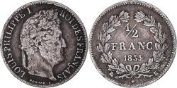 World Coins - Coin, France, Louis-Philippe, 1/2 Franc, 1835, Bordeaux, Rare,