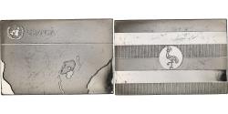 World Coins - France, Medal, United Nations Flags, Uganda, Silver,