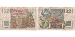 World Coins - France, 50 Francs, Le Verrier, T.109, VG(8-10), Fayette:20.10, KM:127b