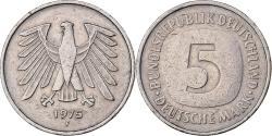 World Coins - GERMANY - FEDERAL REPUBLIC, 5 Mark, 1975, Stuttgart, Copper-Nickel Clad Nickel