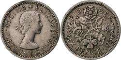 World Coins - Great Britain, Elizabeth II, 6 Pence, 1956, Copper-nickel, , KM:903