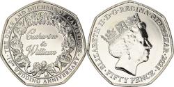 World Coins - Coin, Gibraltar, Catherine & William, 10ème anniversaire, 50 Pence, 2021