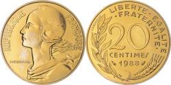 World Coins - Coin, France, Marianne, 20 Centimes, 1988, Paris, série FDC,