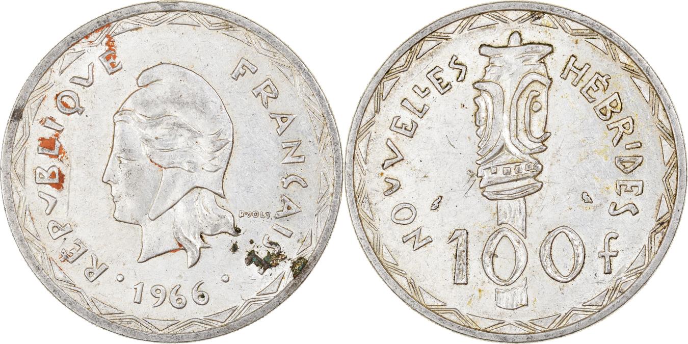 Coin, New Hebrides, 100 Francs, 1966, Paris, , Silver, KM:1