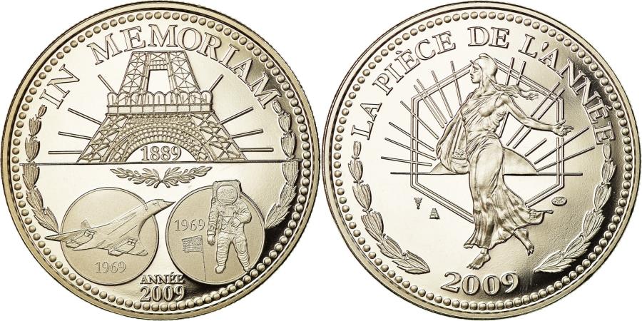 World Coins - France, Medal, Semeuse, La Pièce de l'Année, 2009, , Copper-nickel
