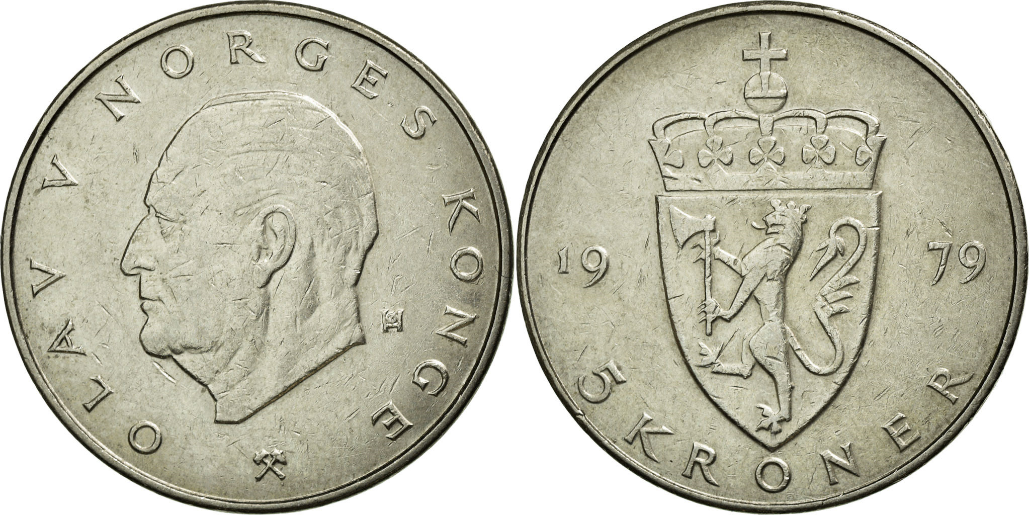 Coin, Norway, Olav V, 5 Kroner, 1979, , Copper-nickel, KM:420