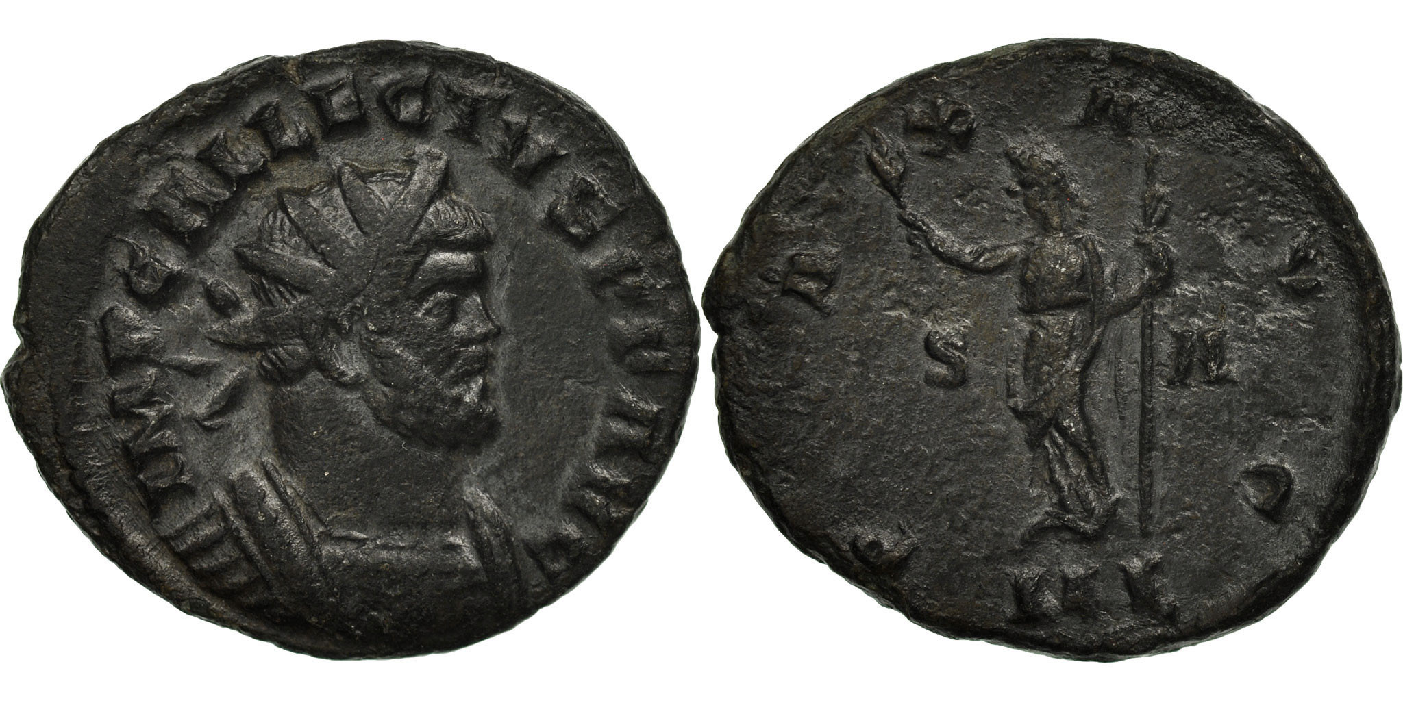 Allectus, Antoninianus, London, , Bronze, RIC:28 | Roman Imperial Coins