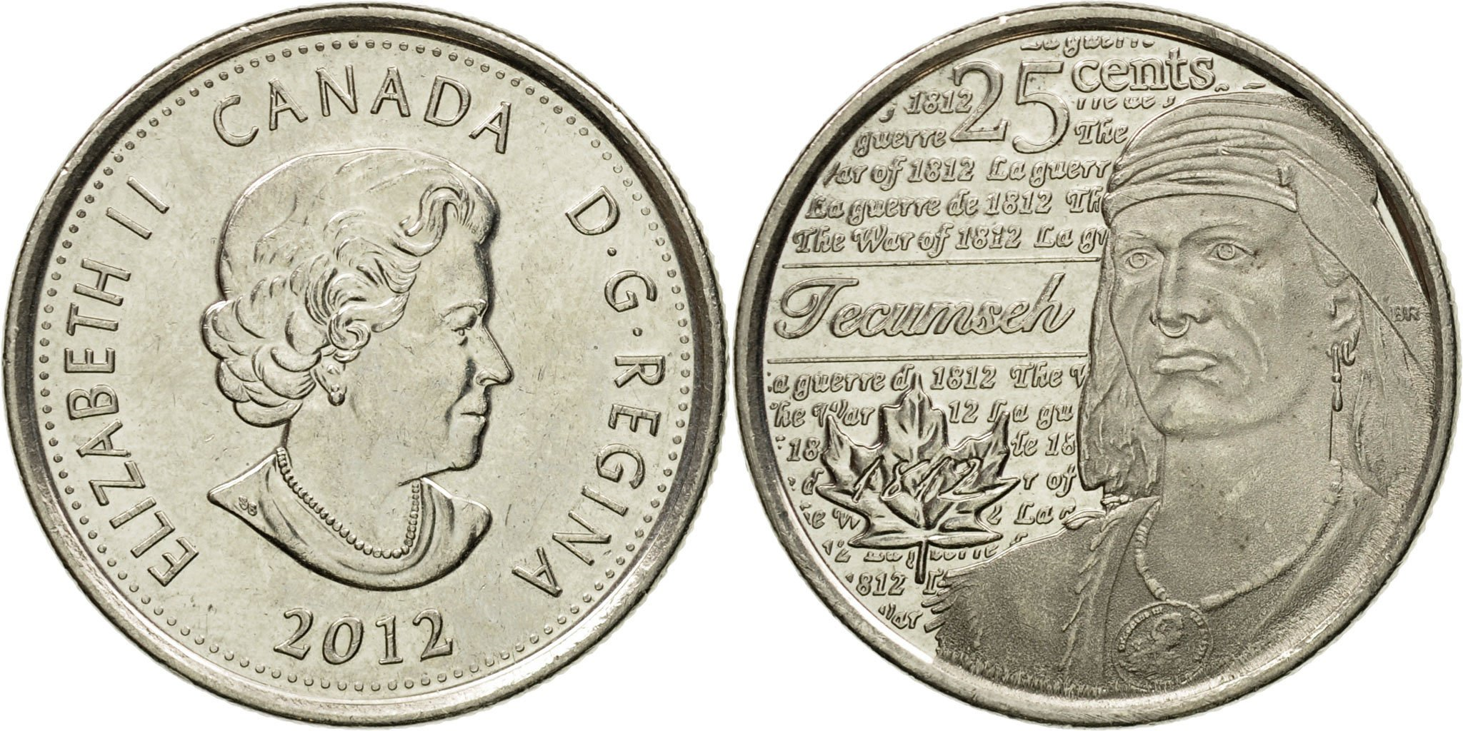 Coin, Canada, Elizabeth II, 25 Cents, 2012, Royal Canadian Mint,