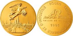 World Coins - France, Token, Chambre de Commerce et d'Industrie de Rouen, Aviation, 1991