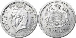 World Coins - Monaco, Louis II, 2 Francs, 1943, Paris, Aluminum, , Gadoury:MC 133