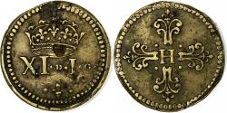 World Coins - France, Poids Monétaire, Franc de Forme Circulaire, Henri III, Brass,