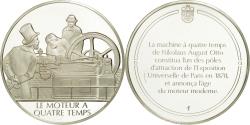 World Coins - France, Medal, Le moteur à quatre temps, Sciences & Technologies,