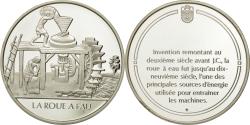 World Coins - France, Medal, La roue à eau, Sciences & Technologies, , Silver