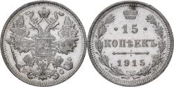 World Coins - Russia, Nicholas II, 15 Kopeks, 1915, Petrograd, Silver, , KM:21a.3