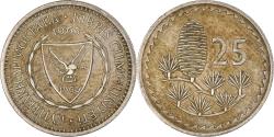 World Coins - Coin, Cyprus, 25 Mils, 1963