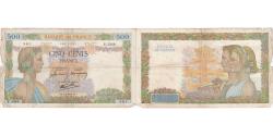World Coins - France, 500 Francs, La Paix, 1942-04-02, U.5349, VF(20-25)