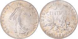 World Coins - Coin, France, Semeuse, 50 Centimes, 1916, Paris, , Silver, KM:854