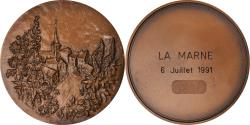 World Coins - France, Medal, Région de la Marne, Geography, 1989, Annette Landry,