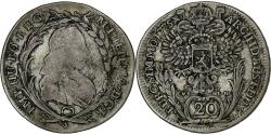 World Coins - Austria, Maria Theresa, 20 Kreuzer, 1775, Vienna, Silver,