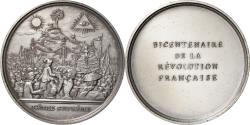 World Coins - France, Medal, Révolution Française, L'Etre Suprême, Silvered bronze