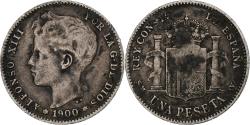 World Coins - Coin, Spain, Alfonso XIII, Peseta, 1900, Madrid, , Silver, KM:706