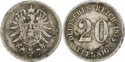World Coins - Germany, Wilhelm I, 20 Pfennig, 1875, Stuttgart, Silver, , KM:5