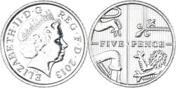 World Coins - Coin, Great Britain, 5 Pence, 2013