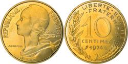 World Coins - Coin, France, Marianne, 10 Centimes, 1974, Paris, , Aluminum-Bronze