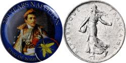 World Coins - France, Franc, Semeuse, 250 Years Napoleon, King of Rome, Paris, Nickel,