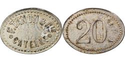 World Coins - token, FRENCH GUIANA, Cayenne, F. Tanon et Cie, 20 Centimes, c. 1928,