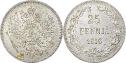 World Coins - Finland, Nicholas II, 25 Penniä, 1916, Helsinki, Silver, , KM:6.2