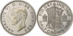 World Coins - Great Britain, George VI, 1/2 Crown, 1942, British Royal Mint, Silver,