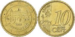 World Coins - Slovakia, 10 Euro Cent, 2009, Kremnica, Nordic gold,