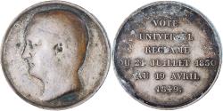 World Coins - France, Medal, Antoine Eugène de Genoude, Vote Universel, Politics, 1849