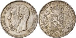 World Coins - Coin, Belgium, Leopold II, 5 Francs, 5 Frank, 1869, , Silver, KM:24